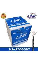 US-9106OUT สายแลนภายนอก สีดำ CAT6 OUTDOOR 23 AWG (Double Jacket)